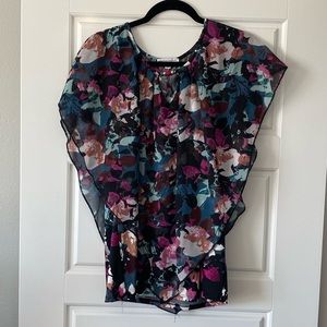 Women’s Sheer Layered Floral Blouse